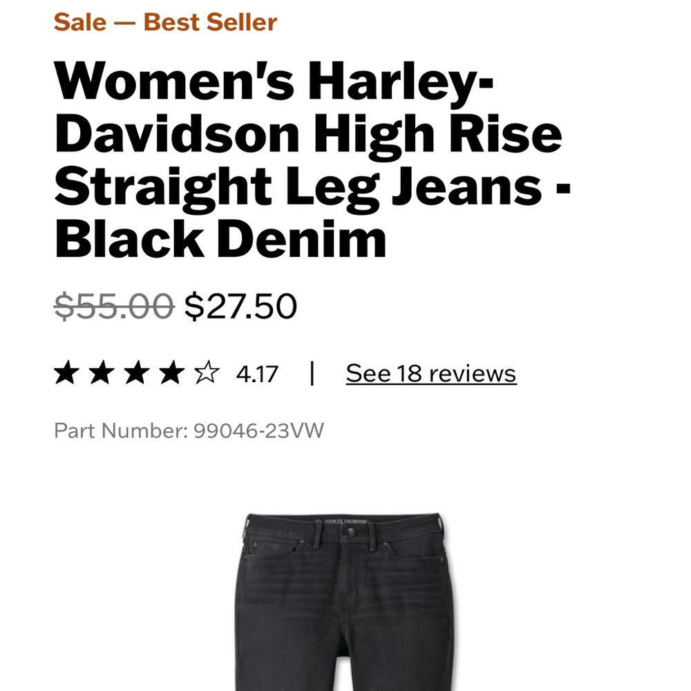Harley-Davidson Black Jeans